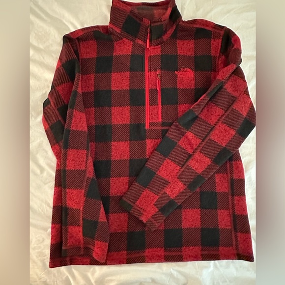 The North Face Other - North Face red plaid quarter zip
